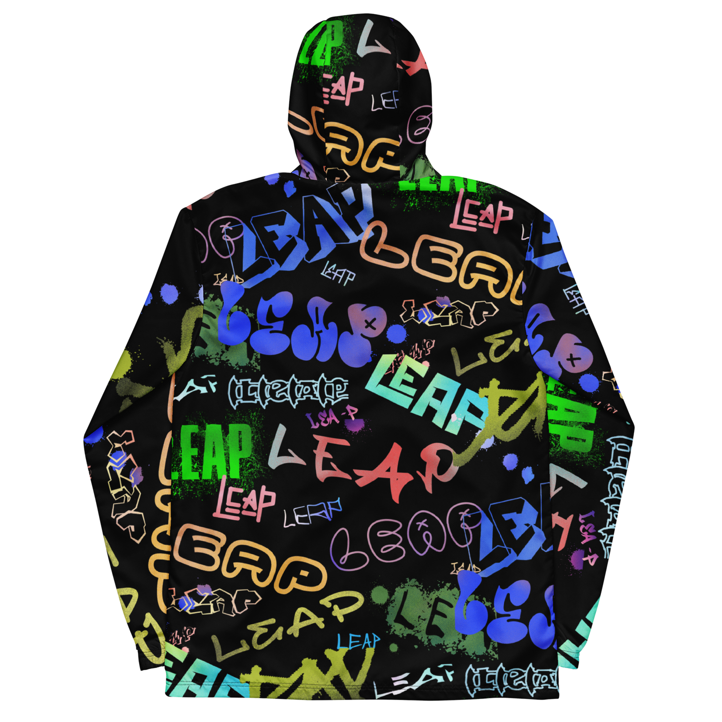 “Leap” Graffiti Print Windbreaker