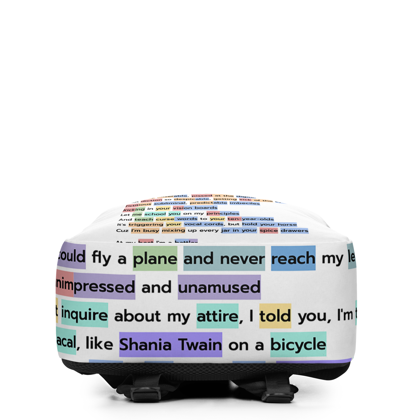 "Rhymes Highlighted" Minimalist Backpack