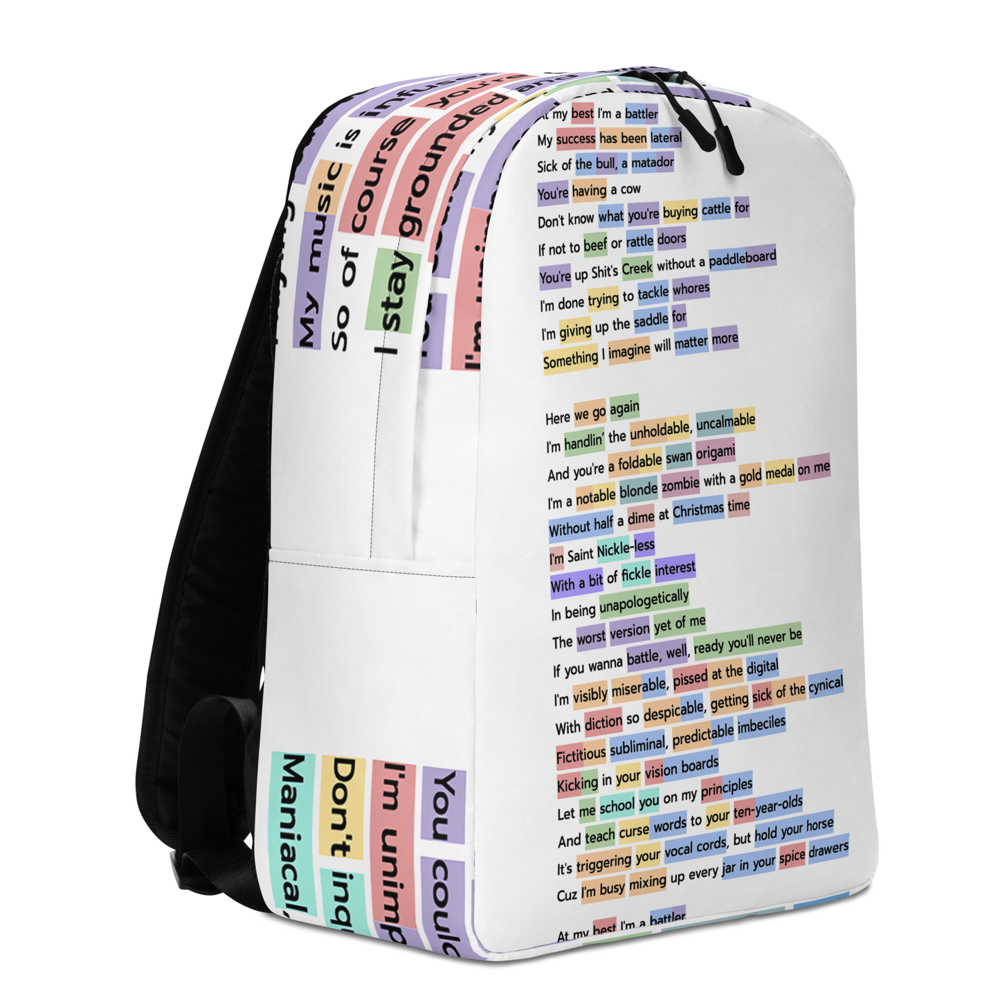 "Rhymes Highlighted" Minimalist Backpack