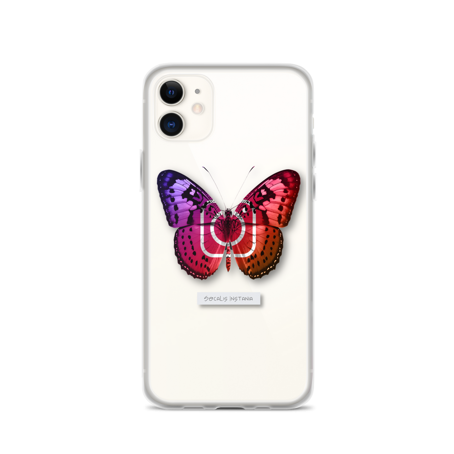 "Social Butterfly" Clear Phone Case