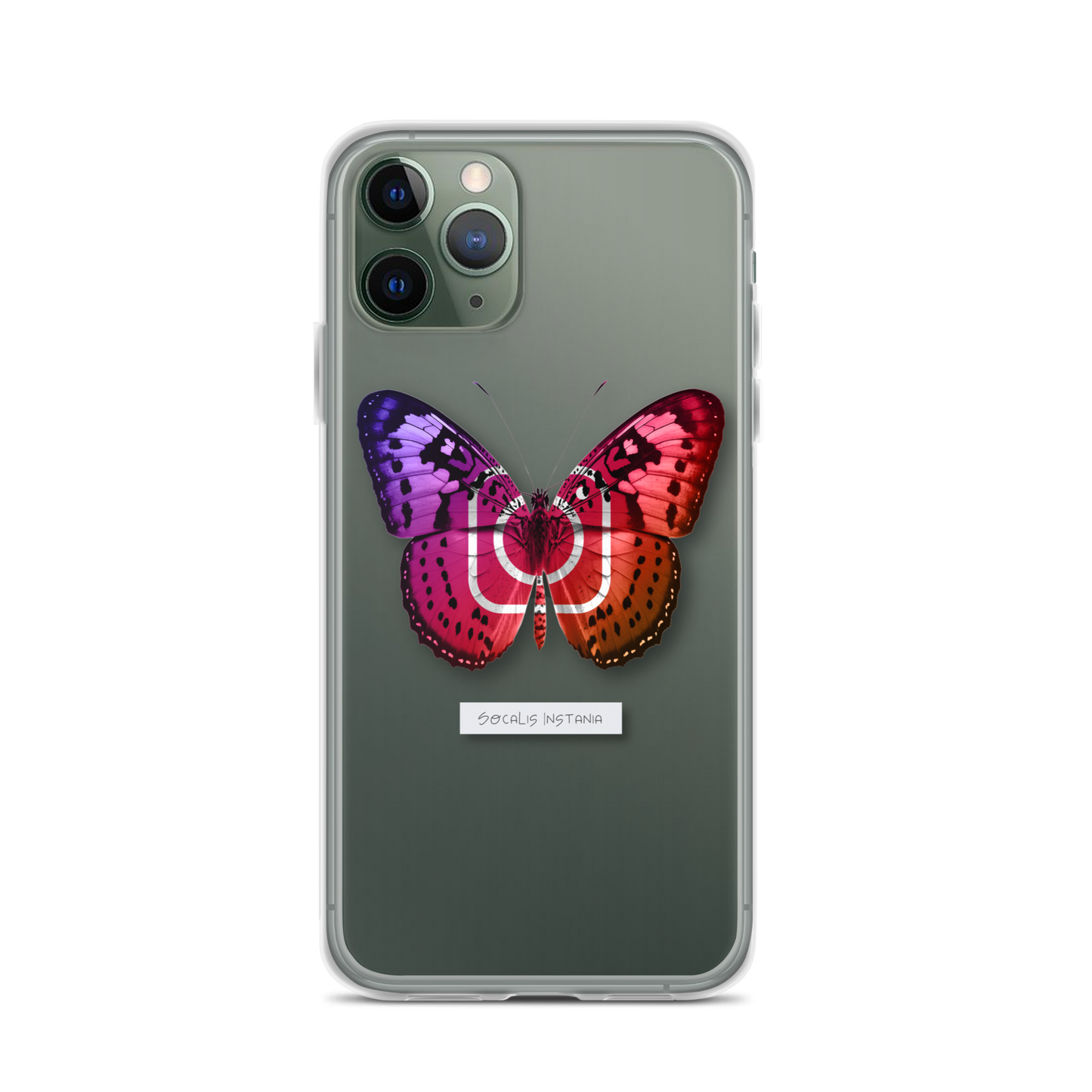 "Social Butterfly" Clear Phone Case