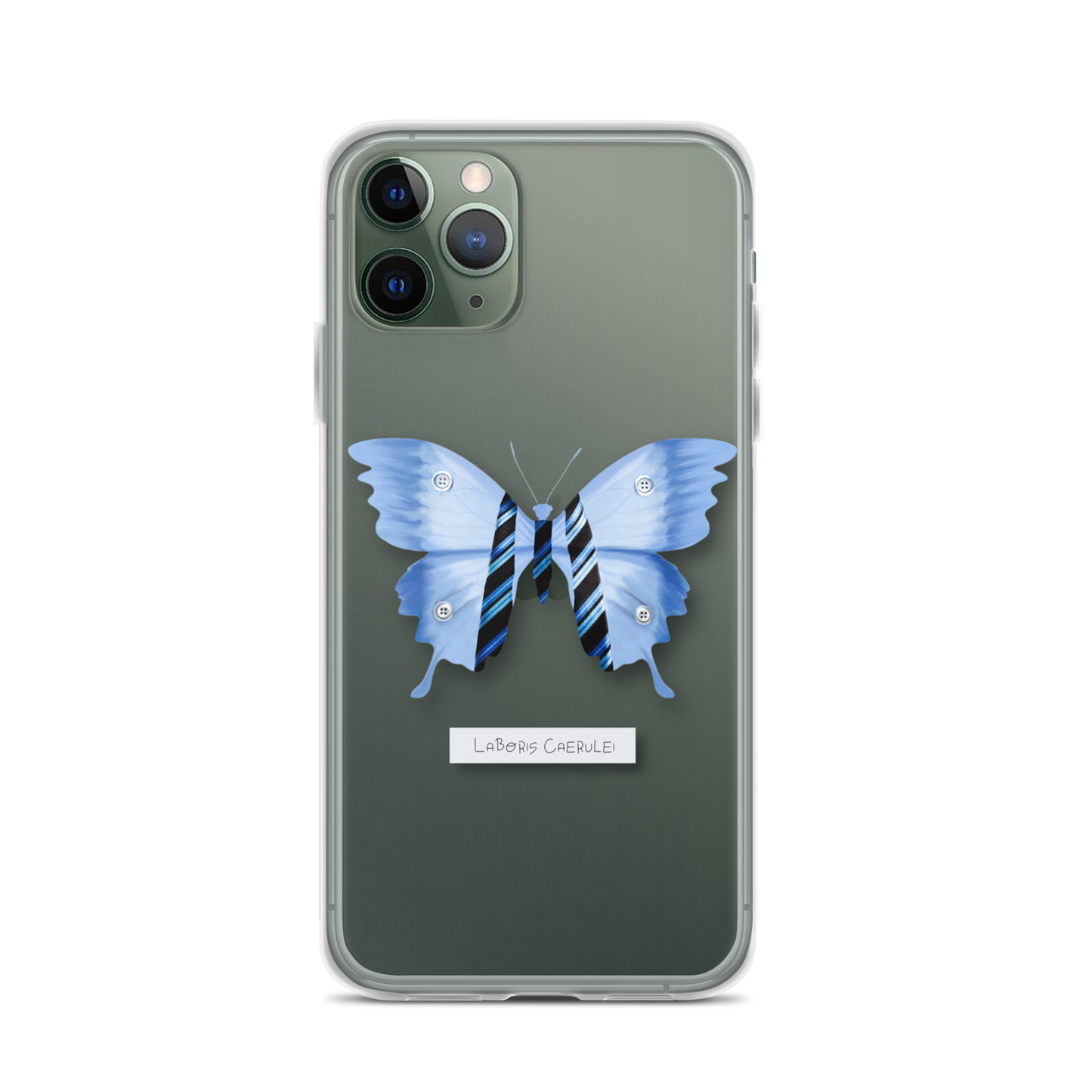 "Blue Collar" Clear Phone Case