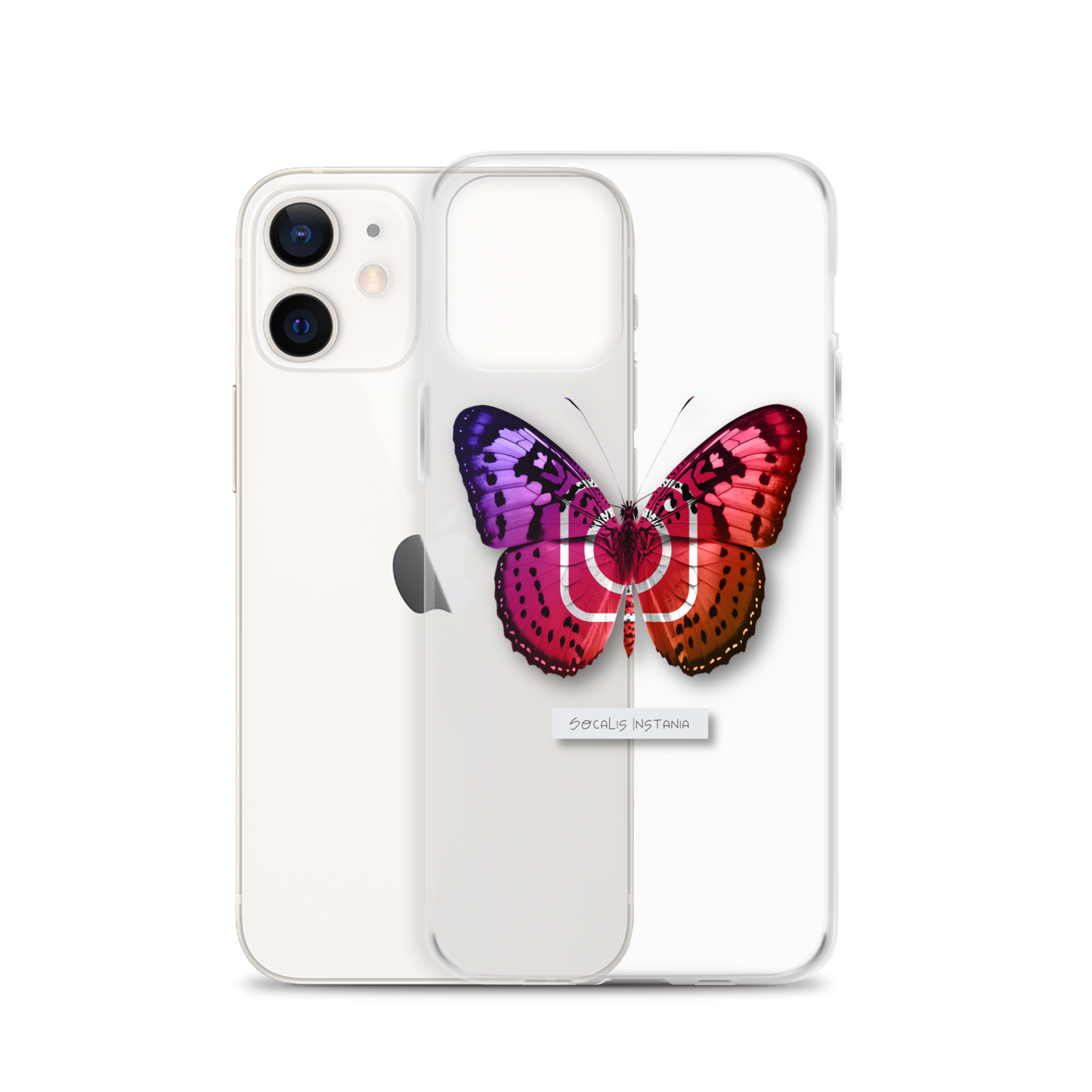 "Social Butterfly" Clear Phone Case