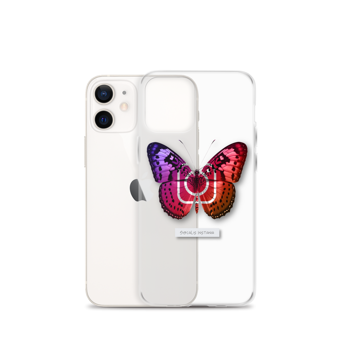 "Social Butterfly" Clear Phone Case