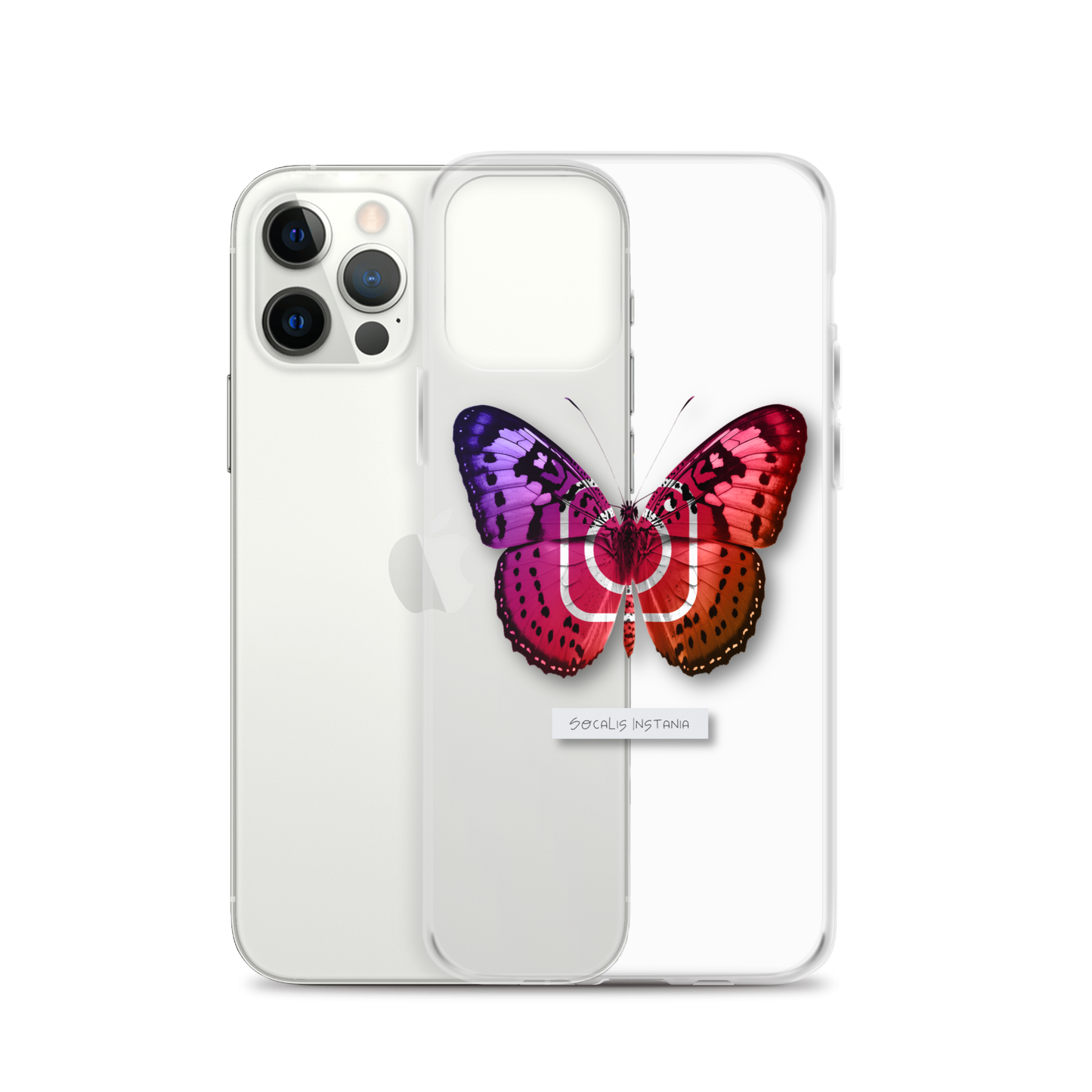 "Social Butterfly" Clear Phone Case