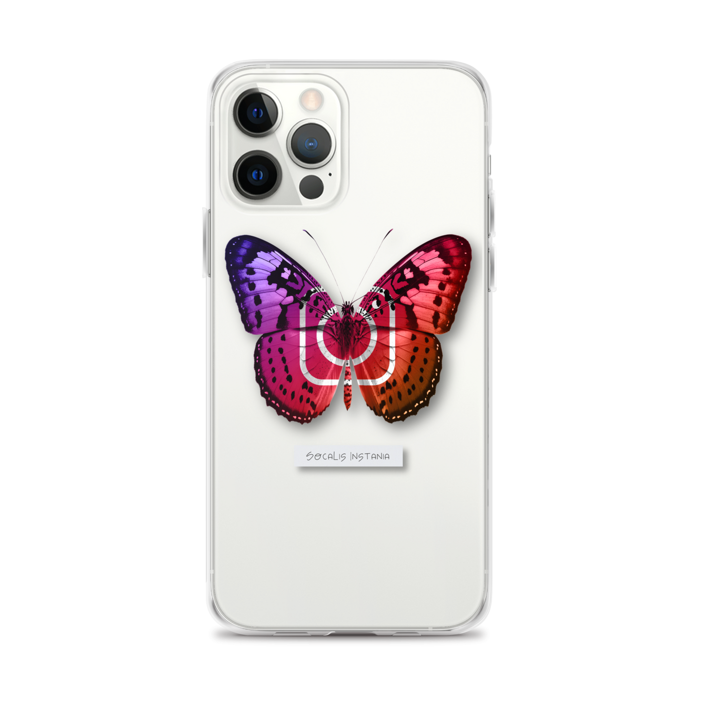 "Social Butterfly" Clear Phone Case
