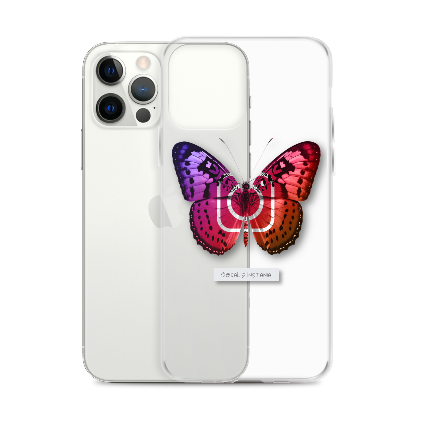 "Social Butterfly" Clear Phone Case