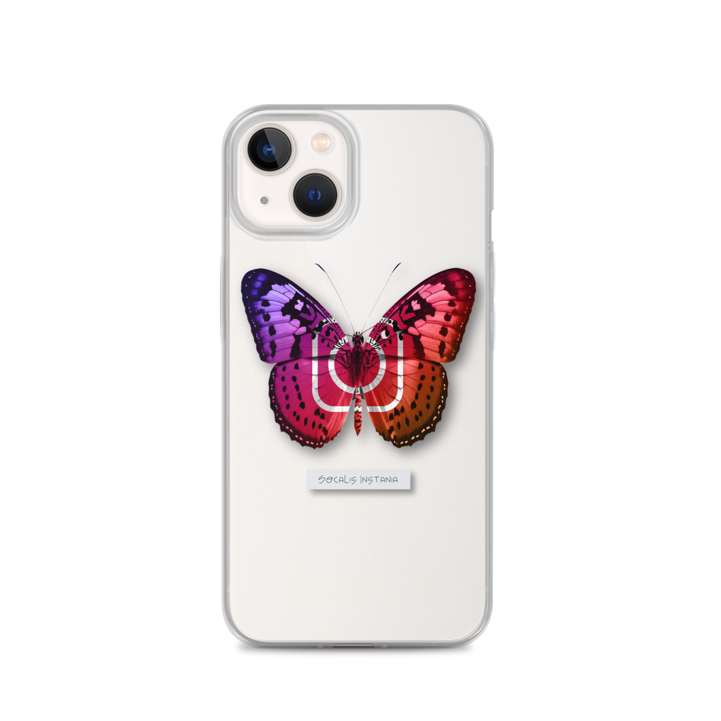"Social Butterfly" Clear Phone Case