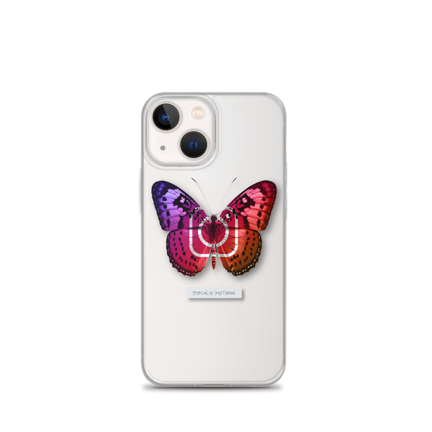 "Social Butterfly" Clear Phone Case