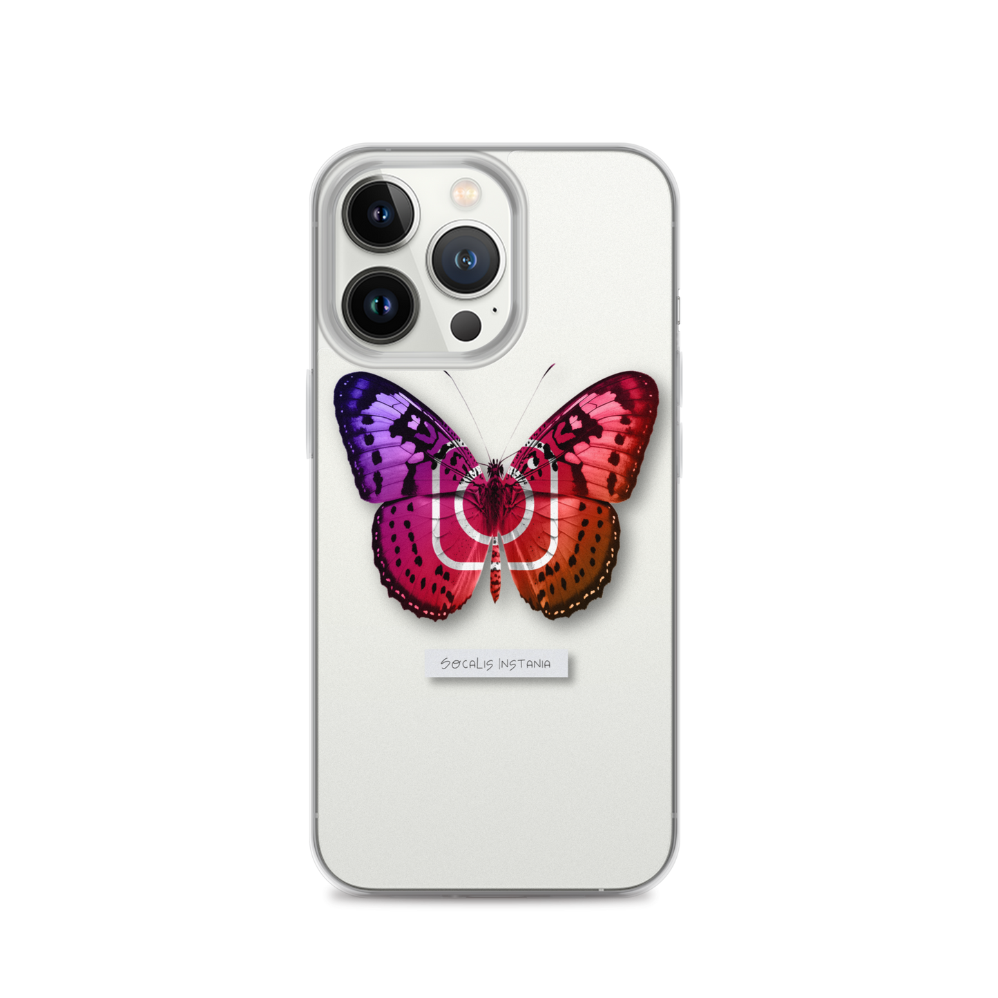 "Social Butterfly" Clear Phone Case