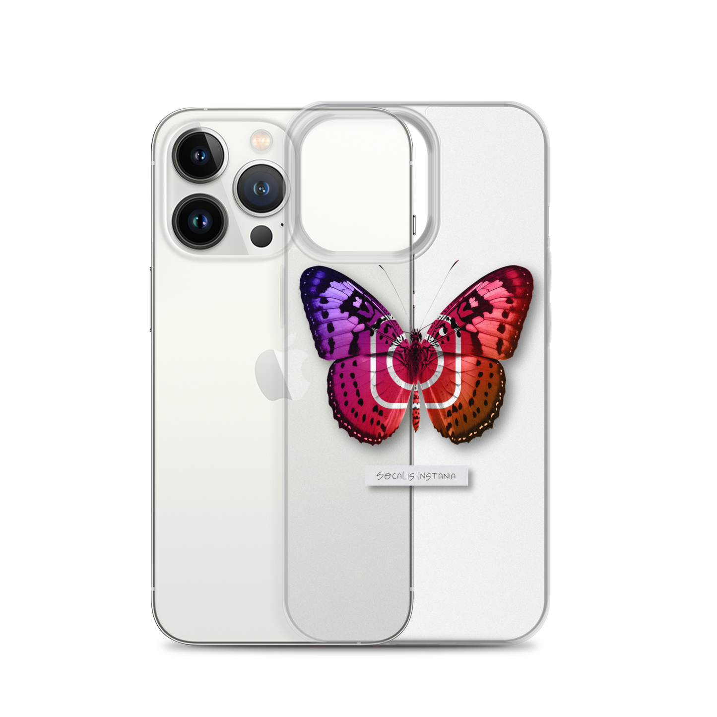 "Social Butterfly" Clear Phone Case