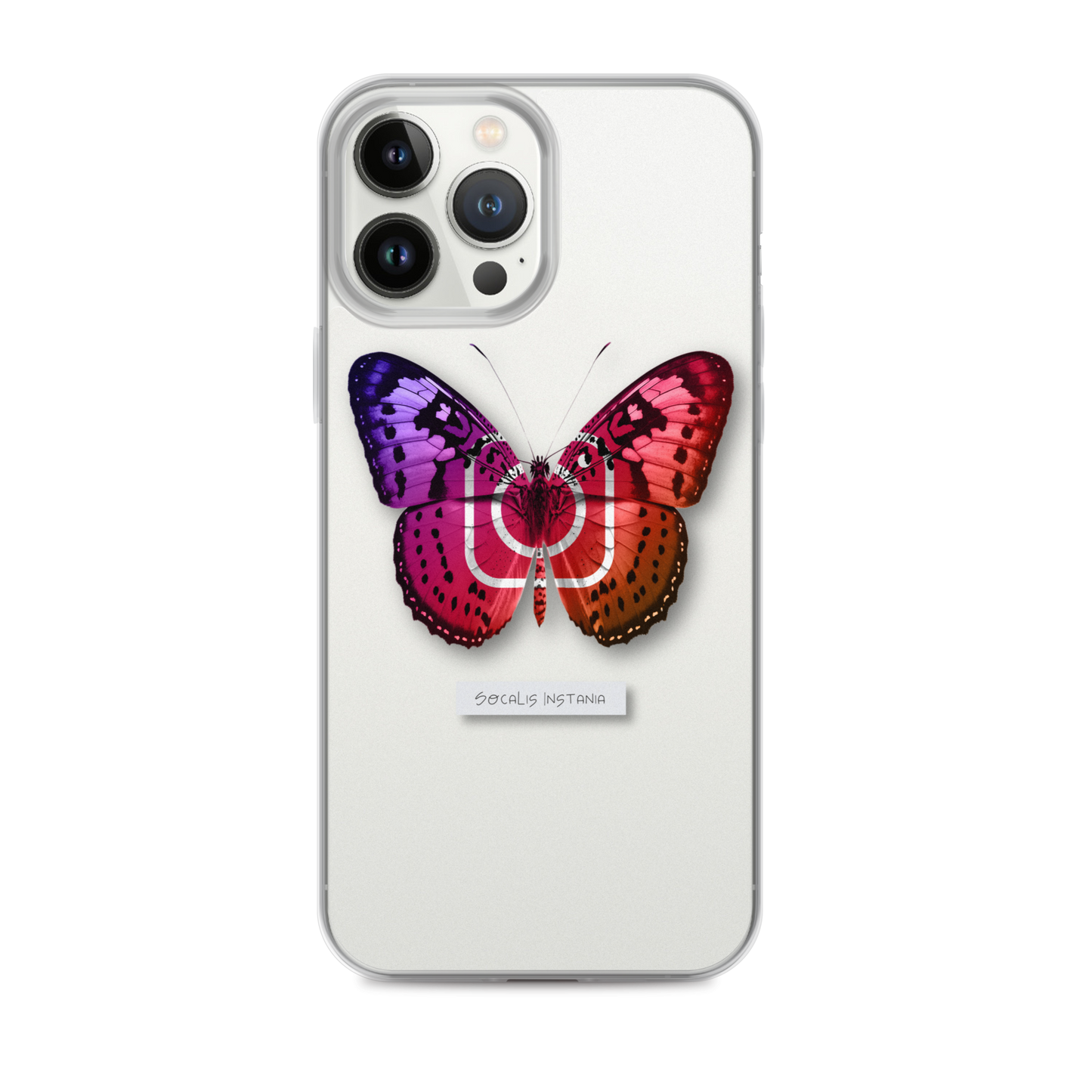 "Social Butterfly" Clear Phone Case