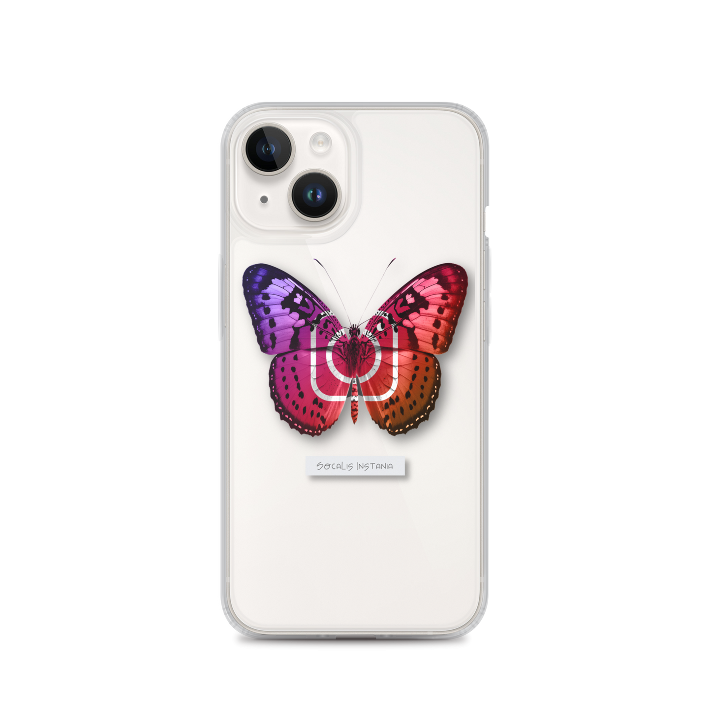 "Social Butterfly" Clear Phone Case