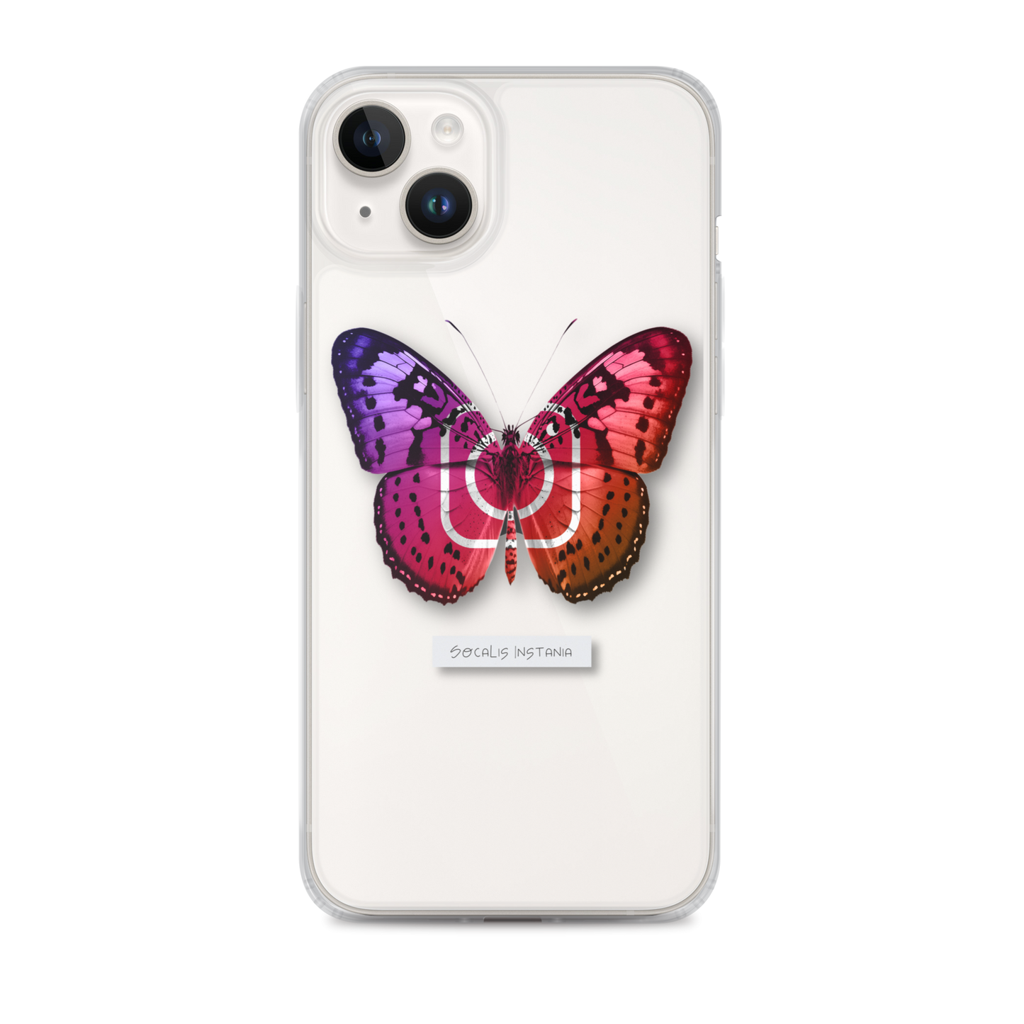 "Social Butterfly" Clear Phone Case
