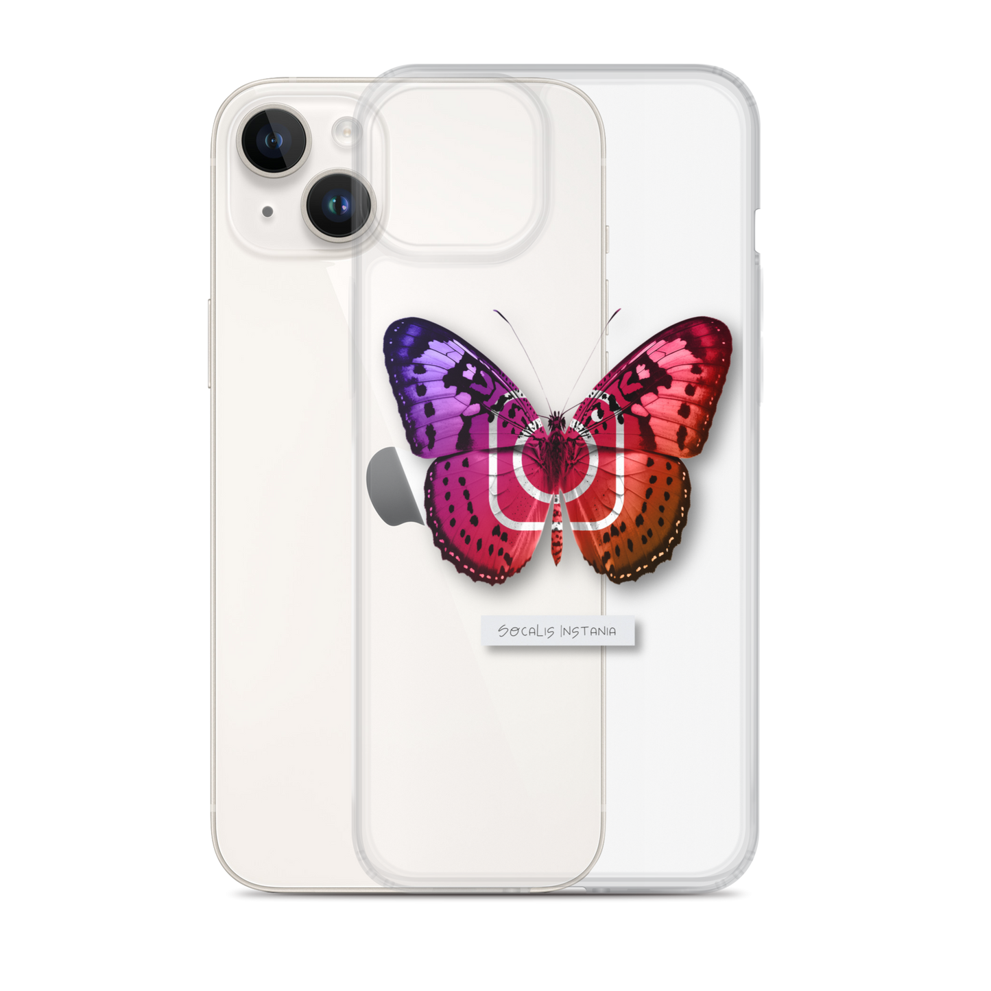 "Social Butterfly" Clear Phone Case