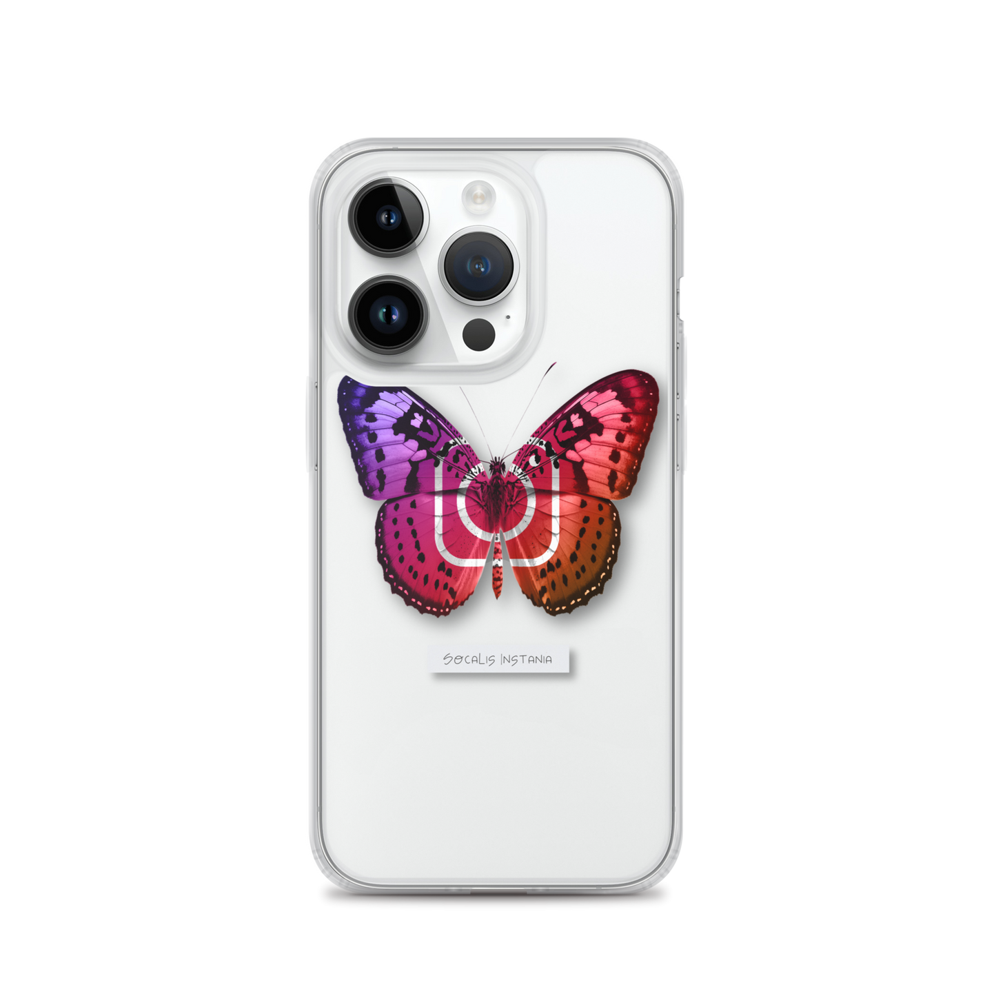 "Social Butterfly" Clear Phone Case