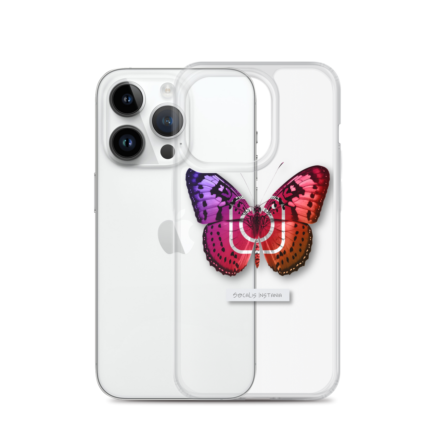 "Social Butterfly" Clear Phone Case