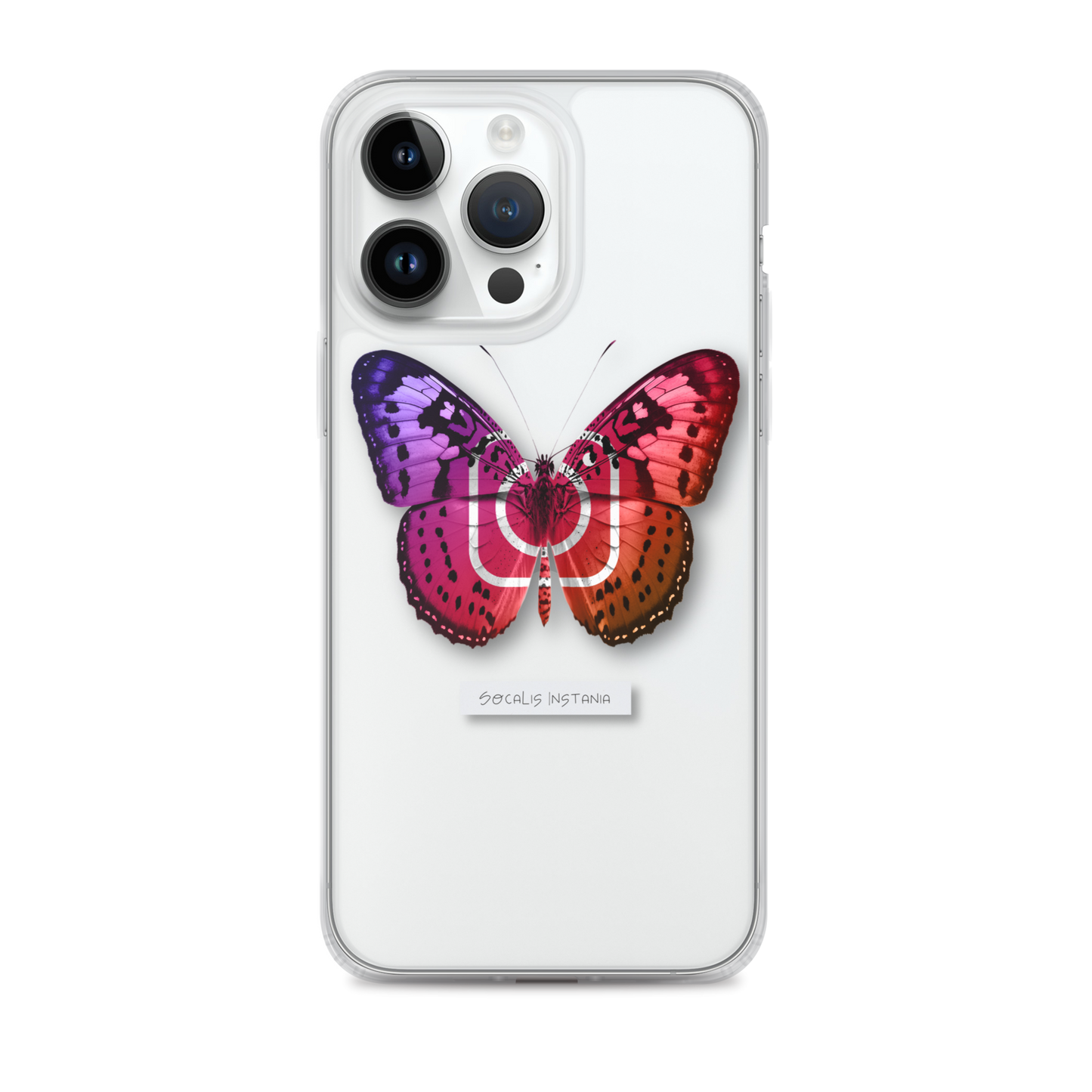 "Social Butterfly" Clear Phone Case