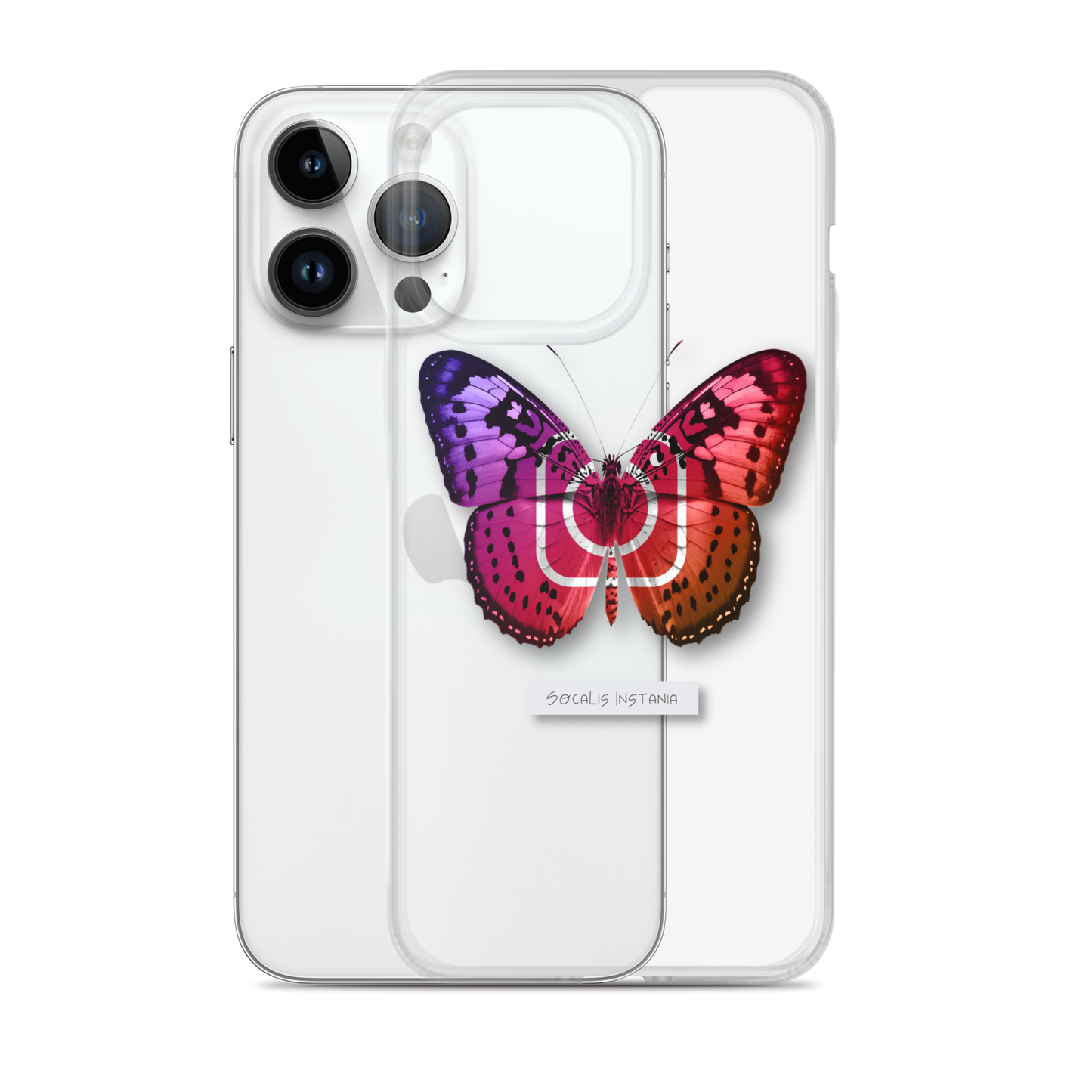 "Social Butterfly" Clear Phone Case