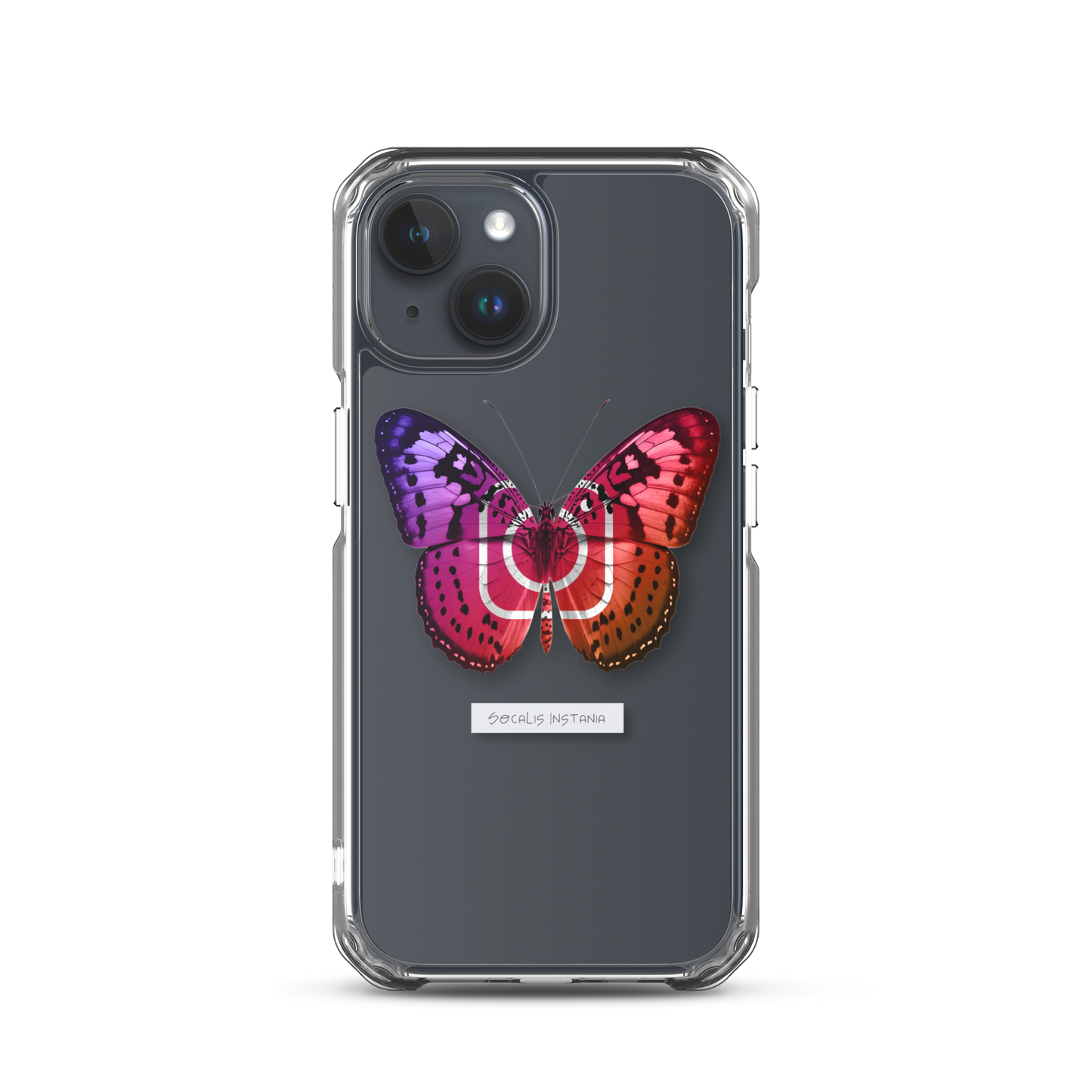 "Social Butterfly" Clear Phone Case