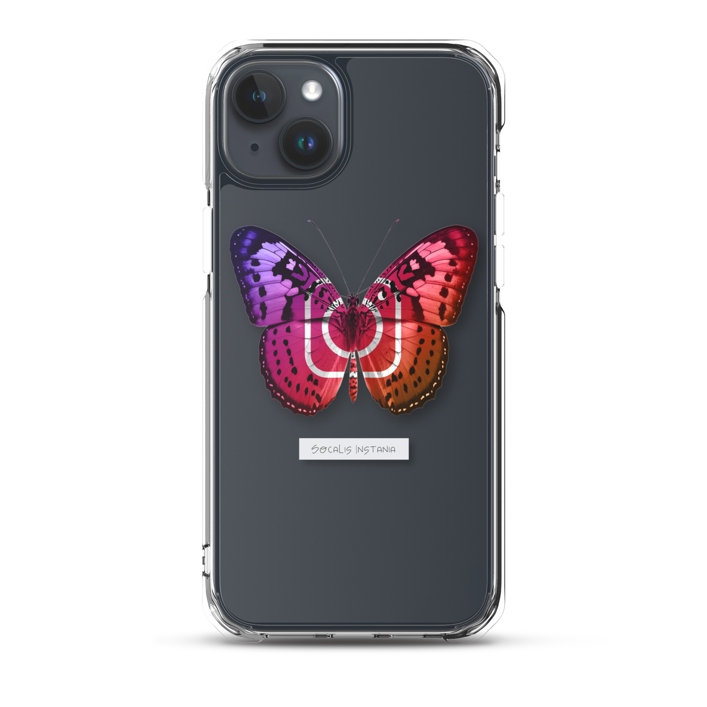 "Social Butterfly" Clear Phone Case