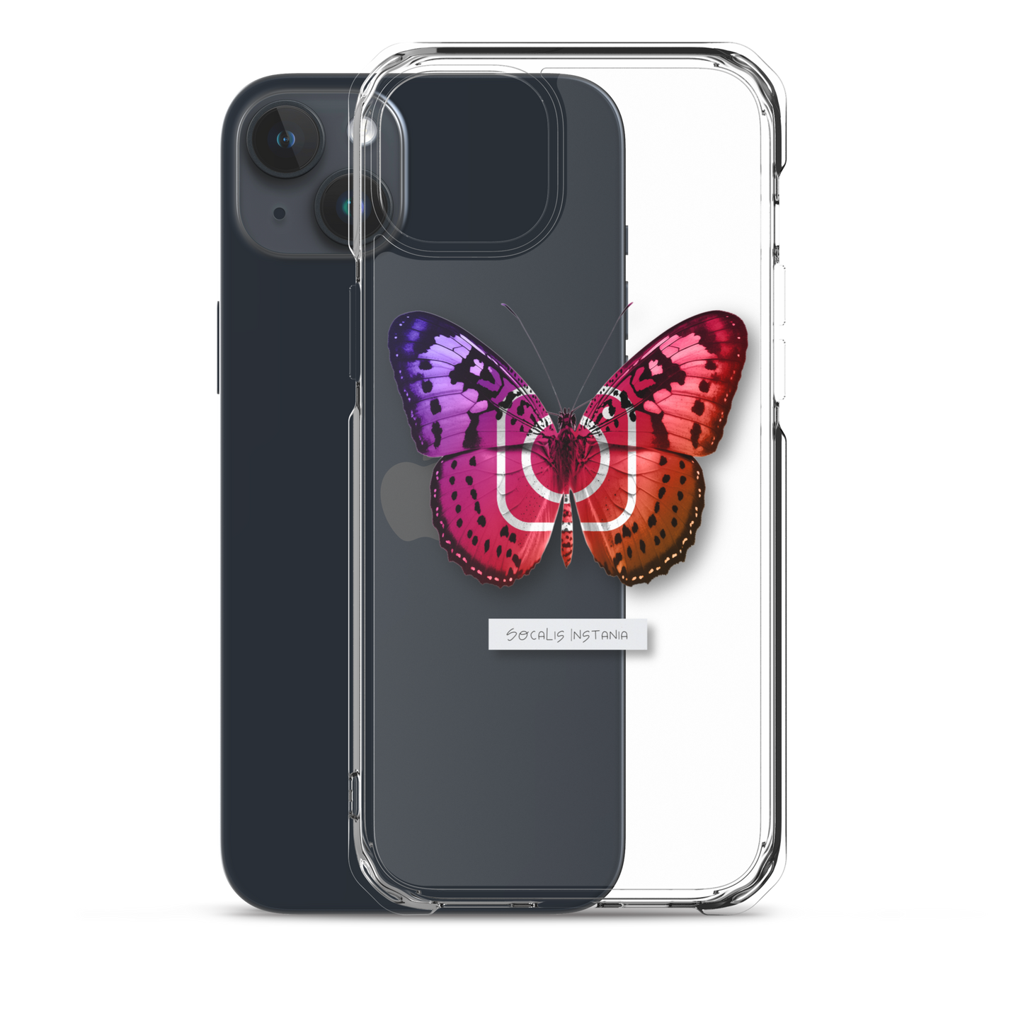 "Social Butterfly" Clear Phone Case