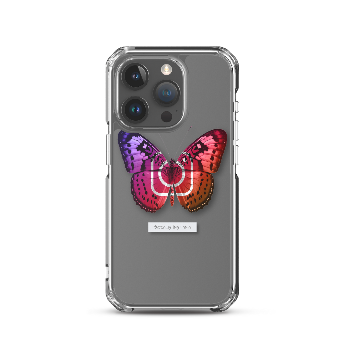 "Social Butterfly" Clear Phone Case