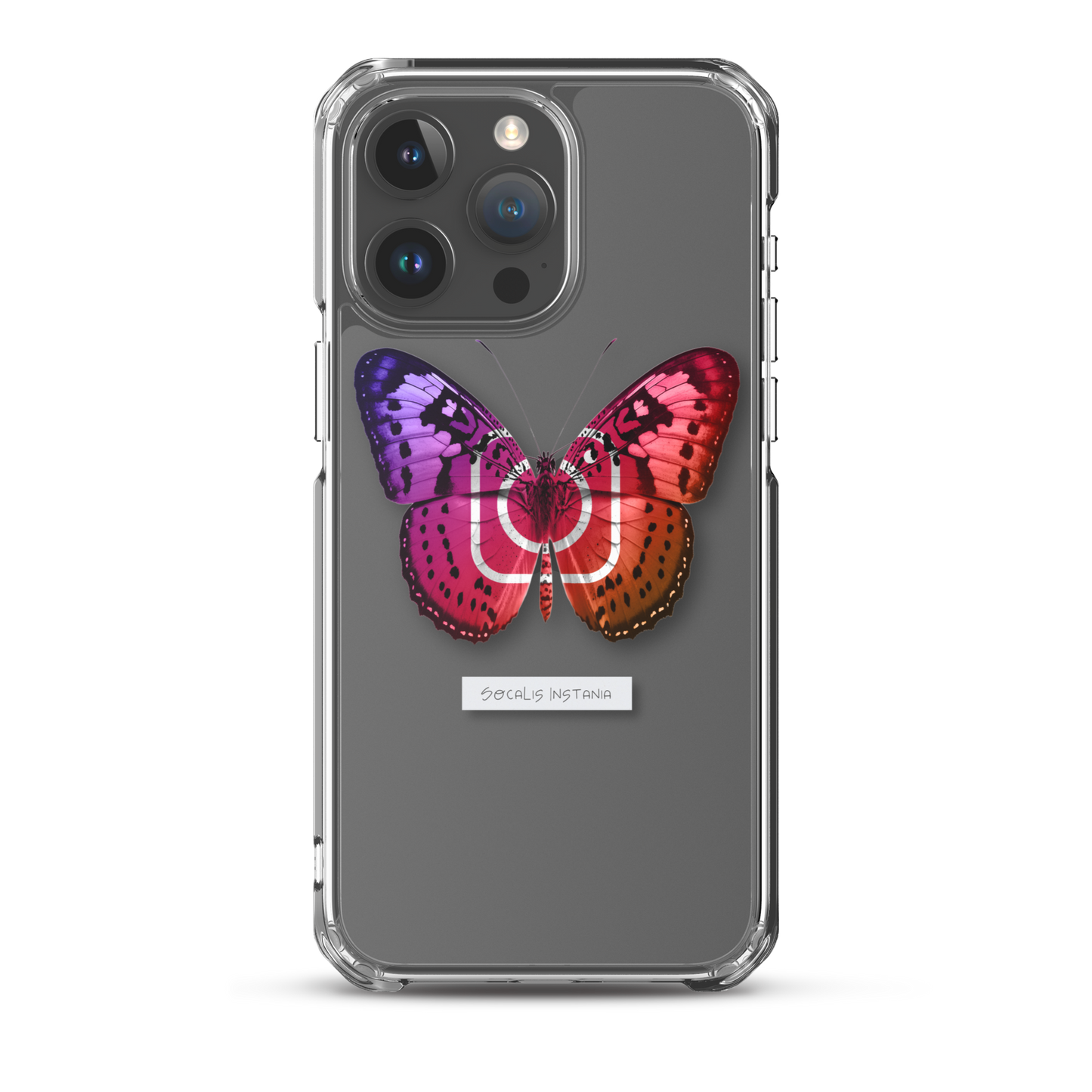 "Social Butterfly" Clear Phone Case
