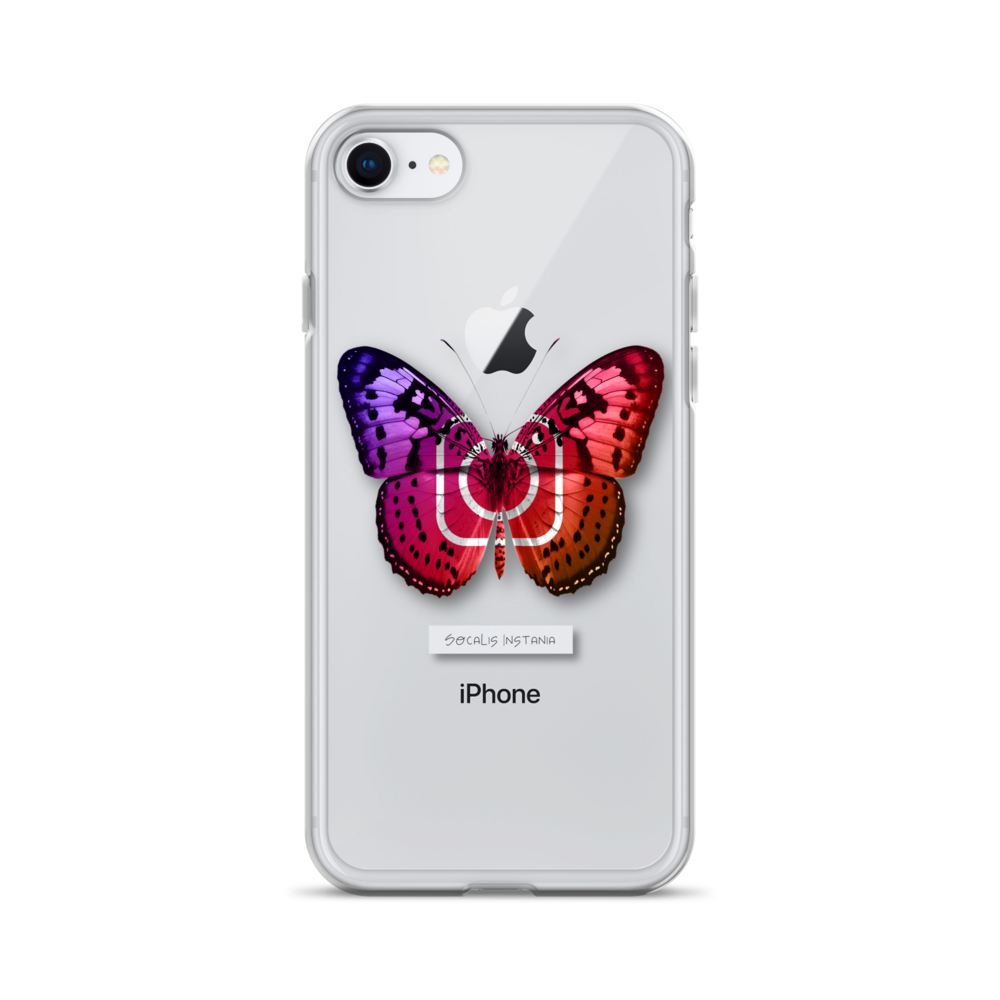 "Social Butterfly" Clear Phone Case