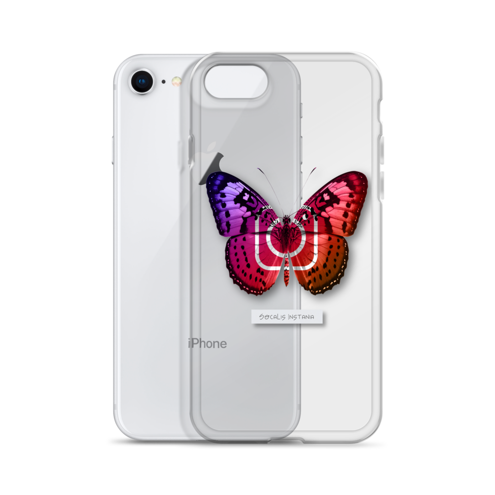 "Social Butterfly" Clear Phone Case