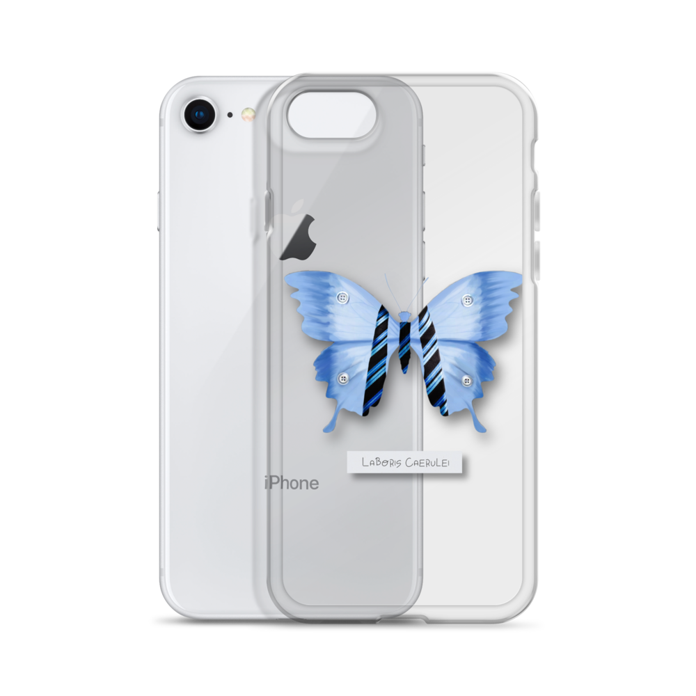 "Blue Collar" Clear Phone Case