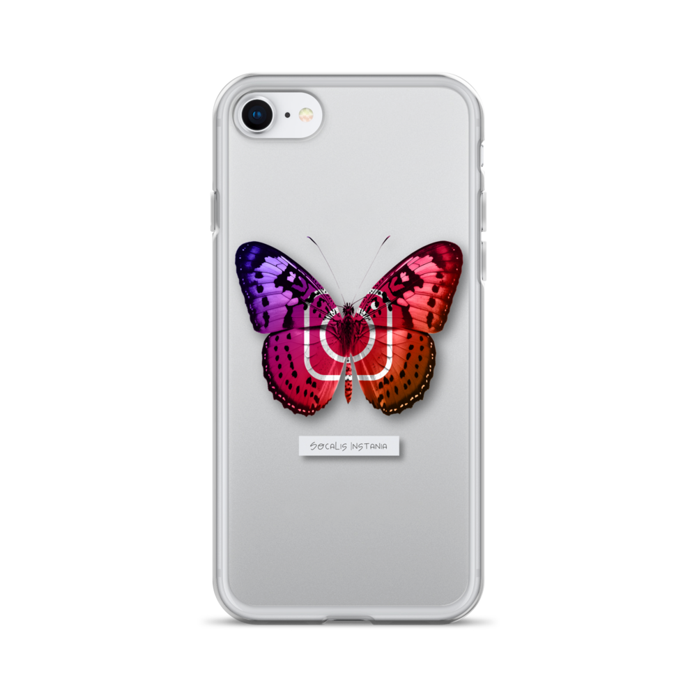 "Social Butterfly" Clear Phone Case