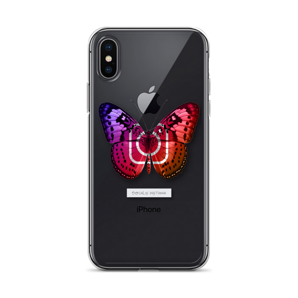 "Social Butterfly" Clear Phone Case