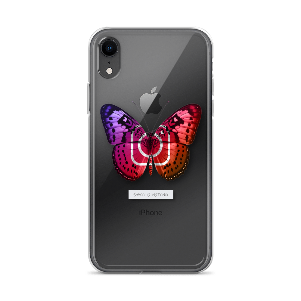 "Social Butterfly" Clear Phone Case