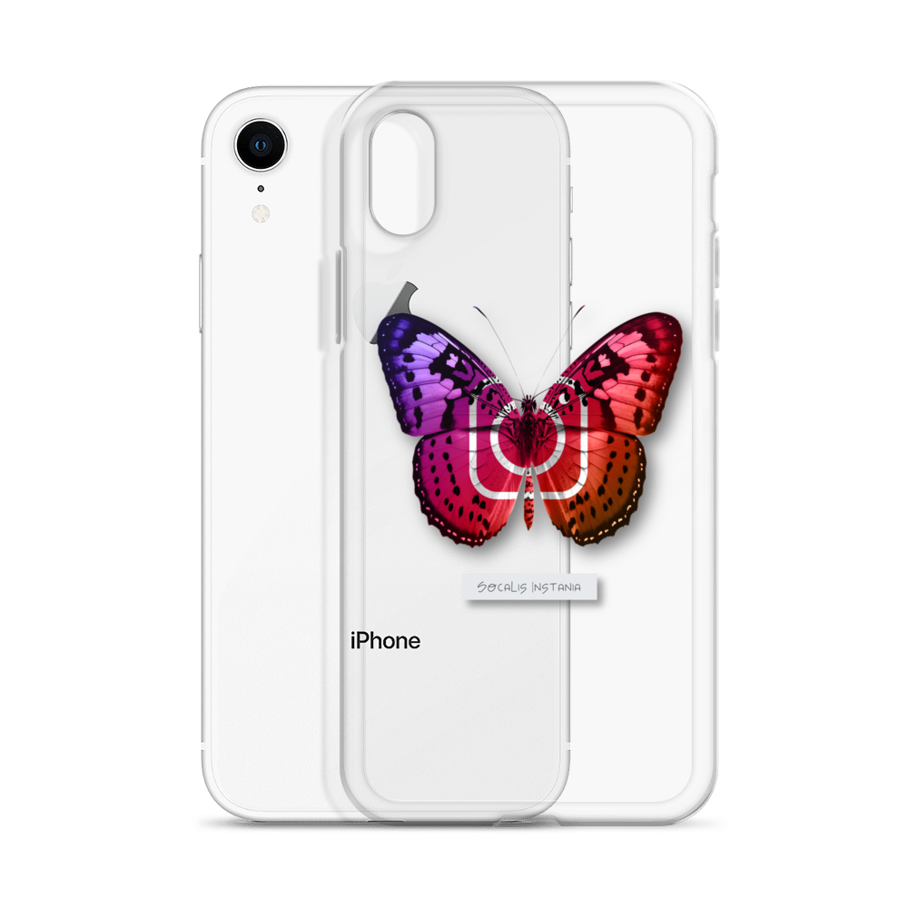"Social Butterfly" Clear Phone Case