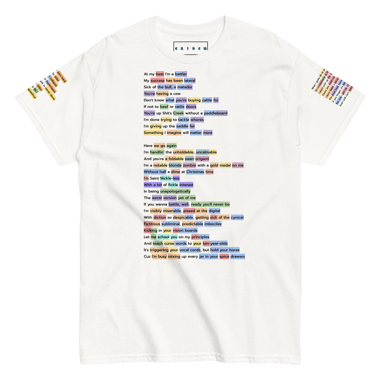 "Rhymes Highlighted" Lyric Tee