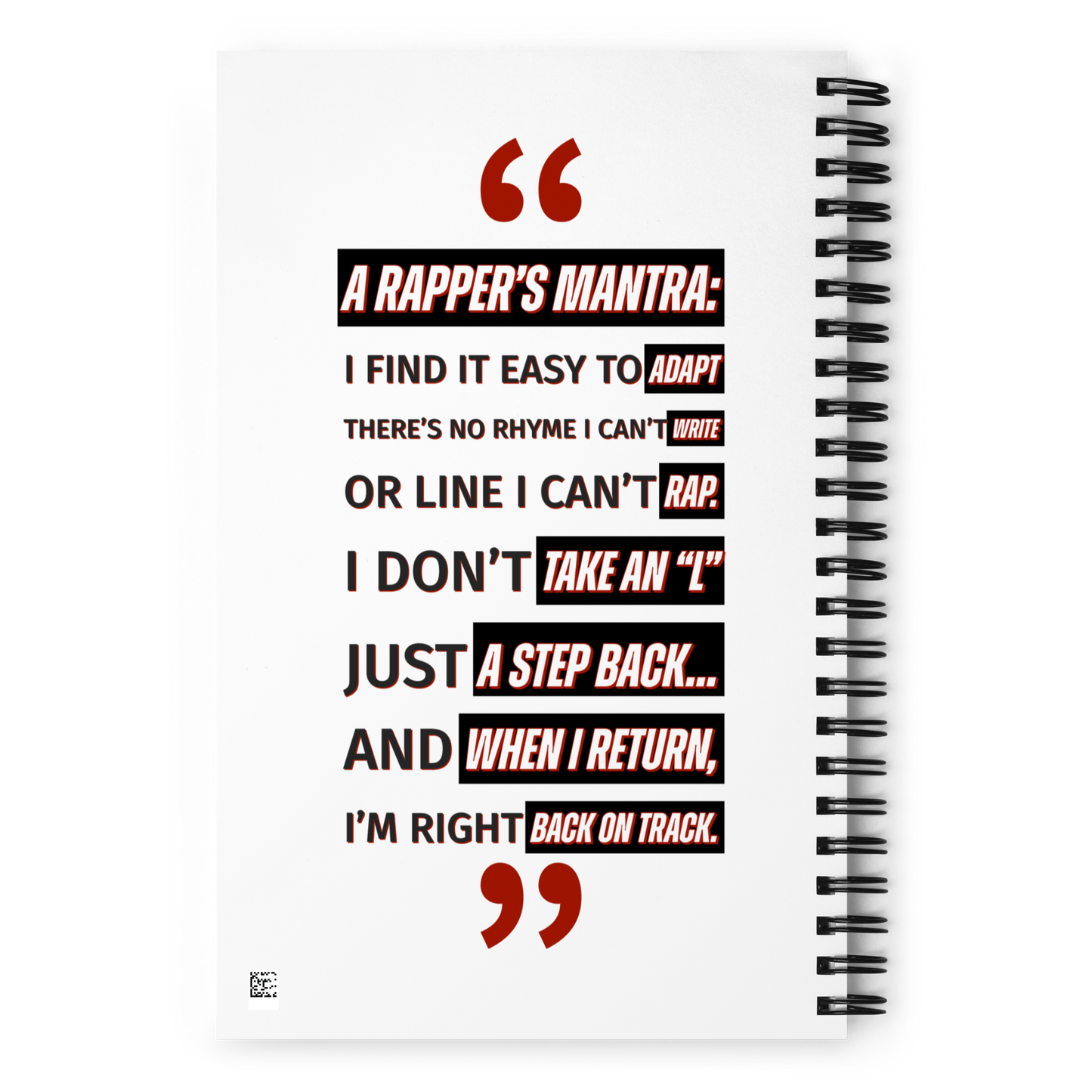 Rapper’s Mantra Notebook