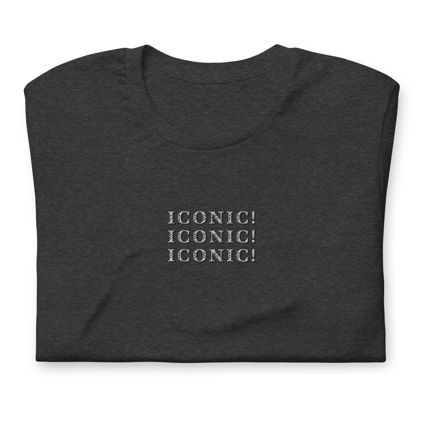 “Iconic!” Minimalist Embroidered Tee